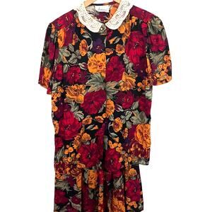 Vintage Floral Skirt Set Size Medium Whimsigoth Dark Academia Cottagegoth Floral